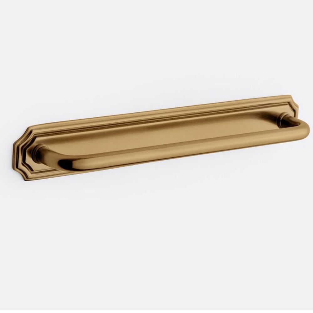 Rejuvenation Grace Drawer Pull 8” Heritage Brass